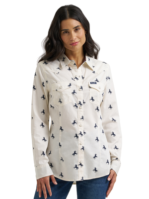 Chemise Western à snaps Horses - Femme