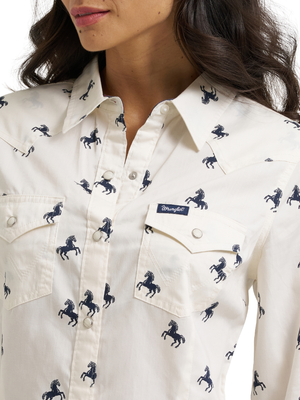 Chemise Western à snaps Horses - Femme