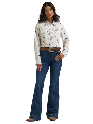 Chemise Western à snaps Horses - Femme