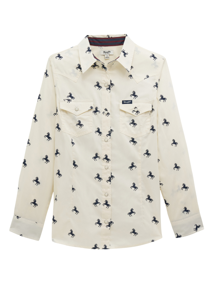 Chemise Western à snaps Horses - Femme