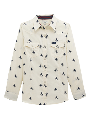 Chemise Western à snaps Horses - Femme