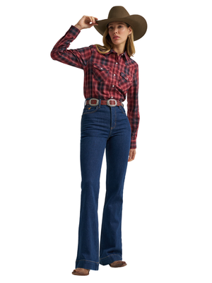 Chemise Western Retro® Port à Carreaux - Femme