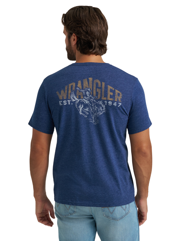T-Shirt Blue Bronc à poche - Homme