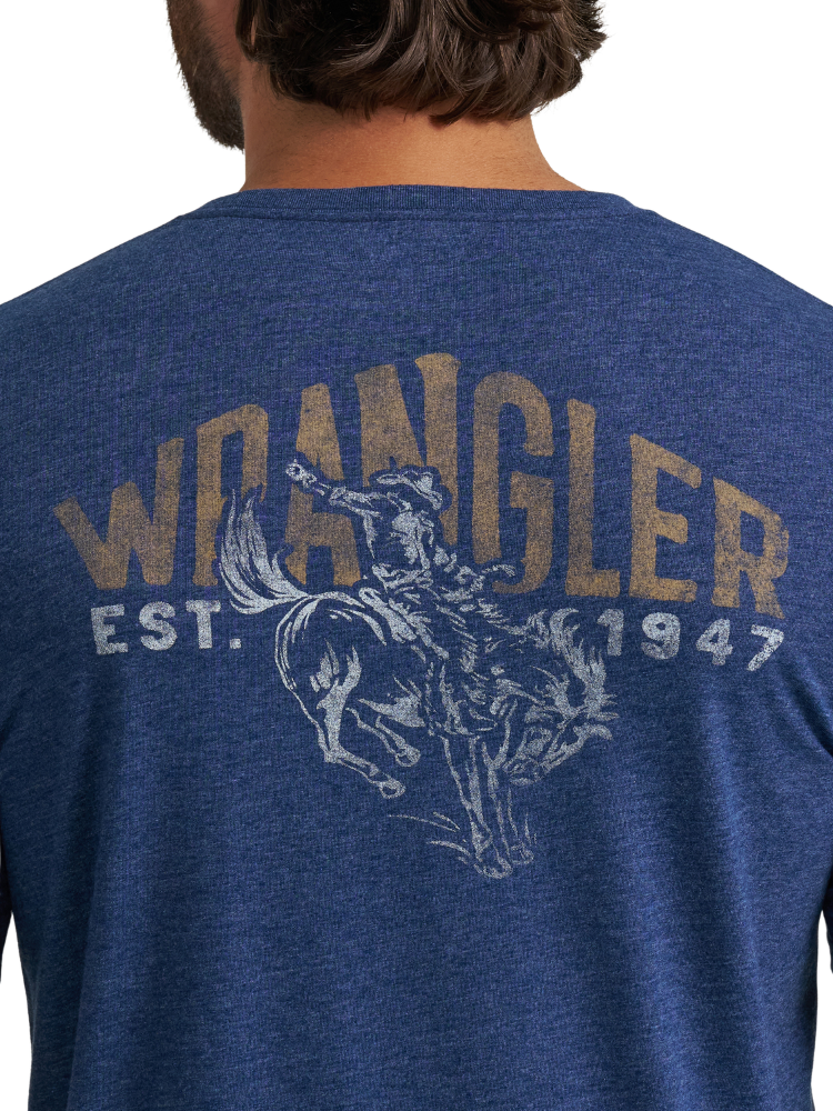 T-Shirt Blue Bronc à poche - Homme