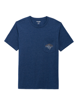 T-Shirt Blue Bronc à poche - Homme
