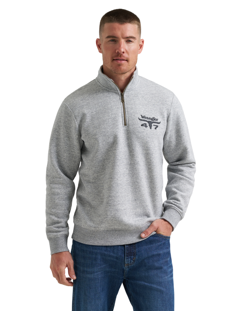 Chandail 1/4 zip scoops Gris - Homme