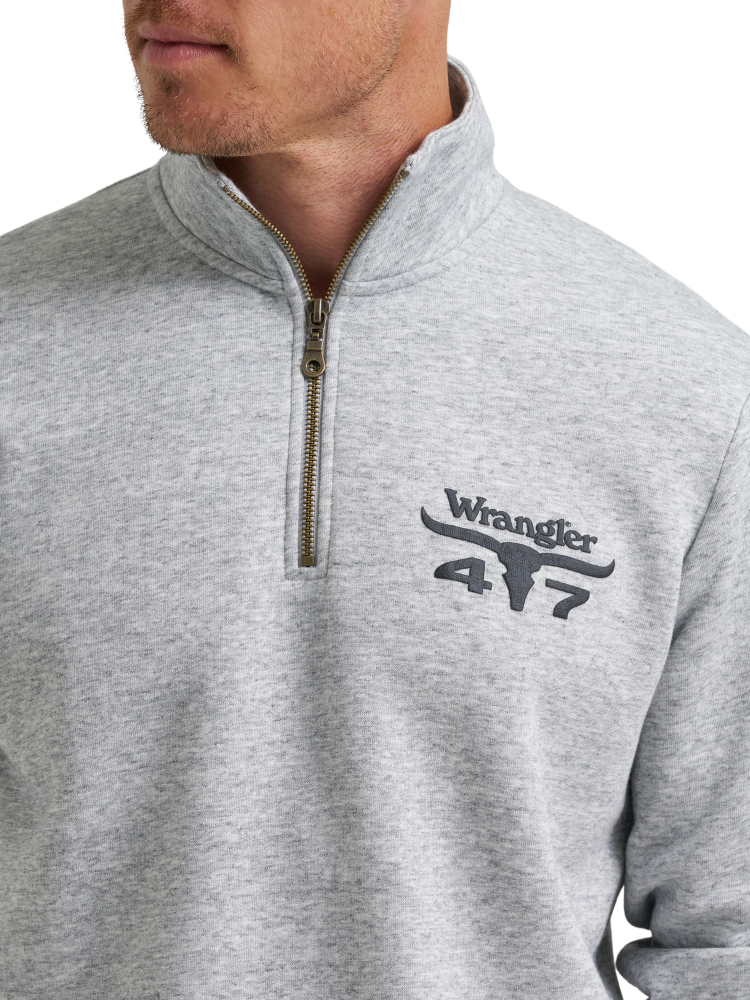 Chandail 1/4 zip scoops Gris - Homme