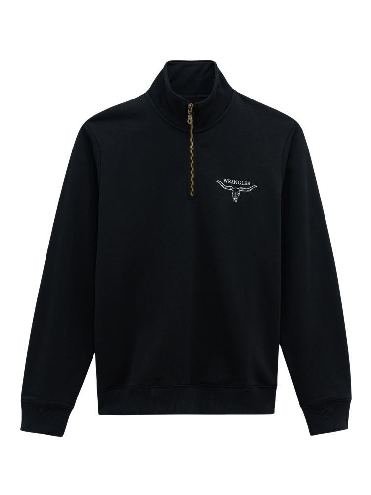 Chandail 1/4 Zip Horned Jet Black - Homme