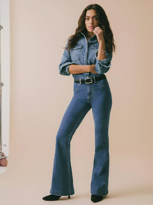 Jeans Western Bespoke High Rise Fashion Flare Jemma - Femme