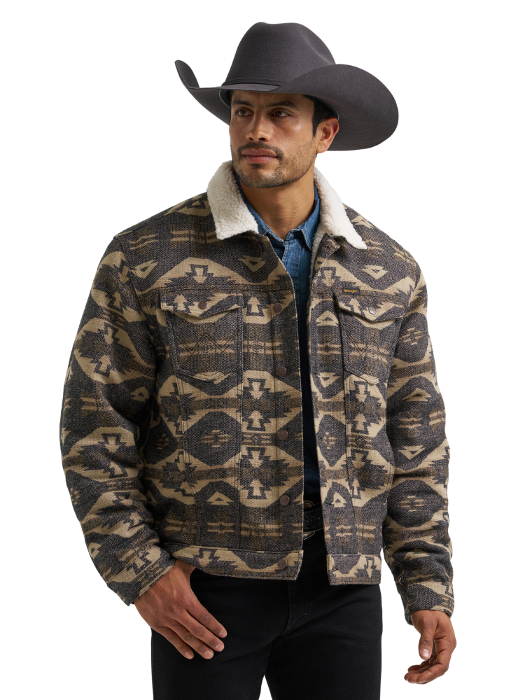 Manteau Jacquard doublé Sherpa - Homme