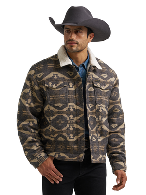Manteau Jacquard doublé Sherpa - Homme