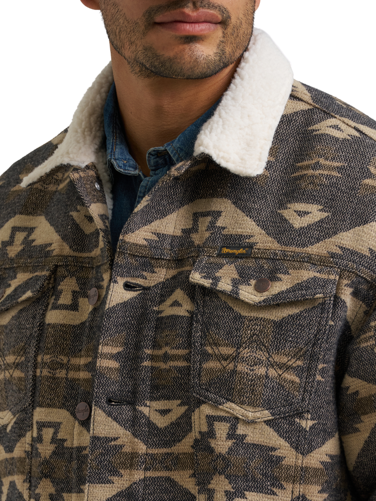 Manteau Jacquard doublé Sherpa - Homme