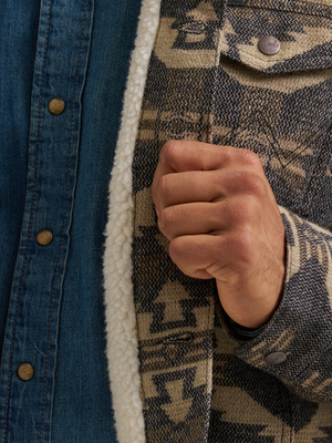 Manteau Jacquard doublé Sherpa - Homme
