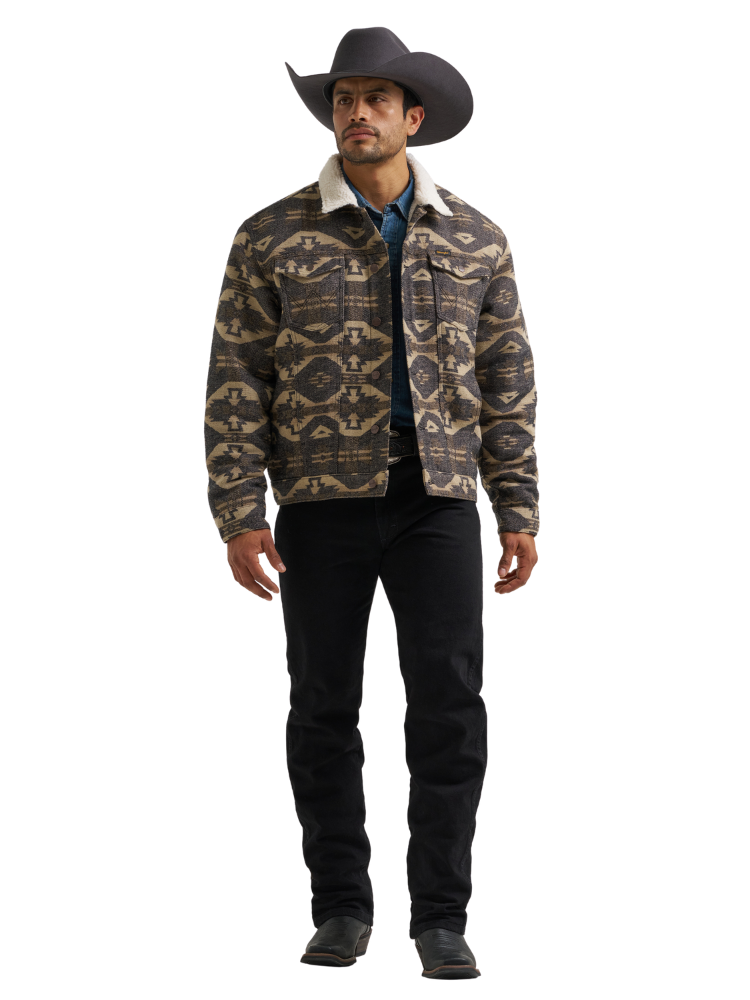 Manteau Jacquard doublé Sherpa - Homme