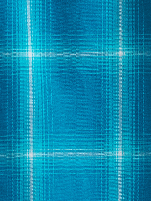 Chemise Western logos Plaid Bleue - Homme