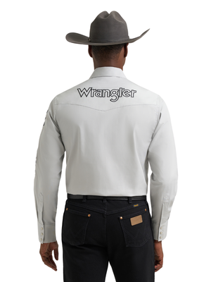 Chemise Western blanche à broderies - Homme