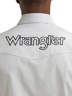 Chemise Western blanche à broderies - Homme