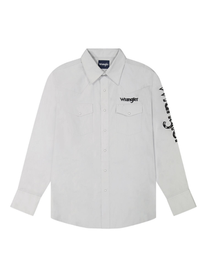 Chemise Western blanche à broderies - Homme