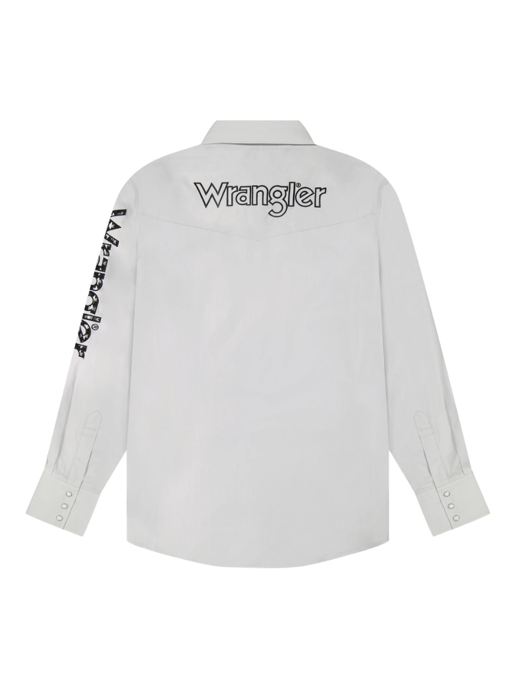 Chemise Western blanche à broderies - Homme
