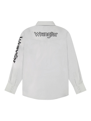 Chemise Western blanche à broderies - Homme