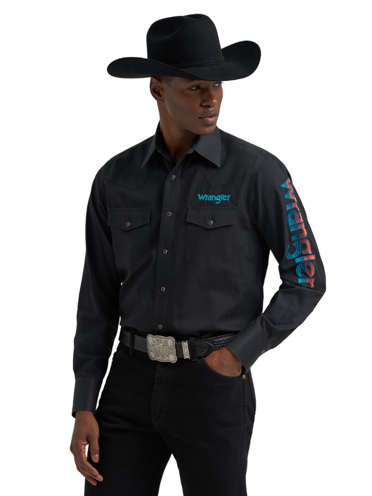 Chemise Western à Logo Dégradé - Homme