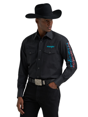 Chemise Western à Logo Dégradé - Homme
