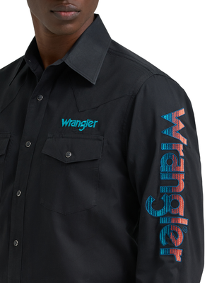 Chemise Western à Logo Dégradé - Homme