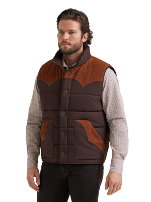 Veste sans manches Corduroy Yoke Puffer - Homme