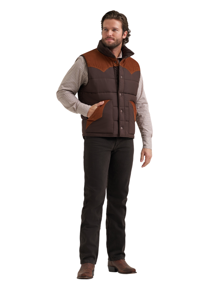 Veste sans manches Corduroy Yoke Puffer - Homme