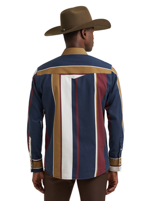 Vintage Inspired Striped Brushpopper Shirt - Men