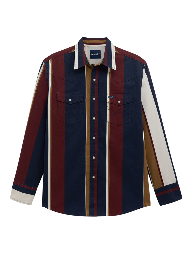 Vintage Inspired Striped Brushpopper Shirt - Men