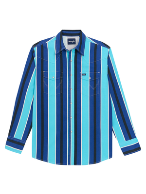 Chemise Western Vintage Inspired Blue - Homme