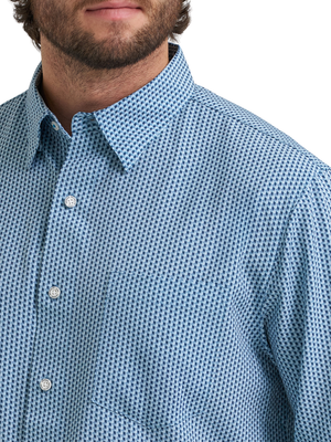 Chemise Wrangler® X Cody Johnson Performance Géo Blue - Homme
