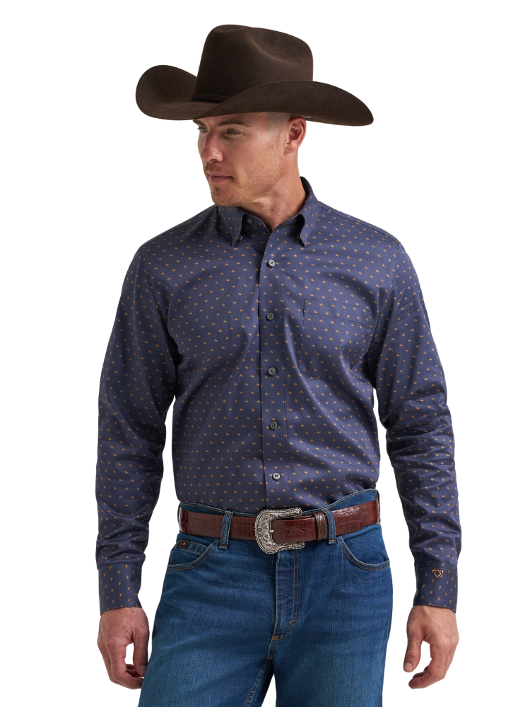 Chemise western Wrangler x Cody Johnson Navy - Homme
