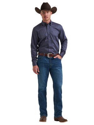Chemise western Wrangler x Cody Johnson Navy - Homme