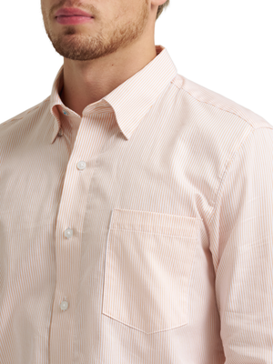 Wrangler® X Cody Johnson Striped Peach Western Shirt - Men's