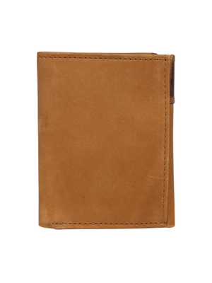 Tan Crazy Horse Tri-Fold Wallet