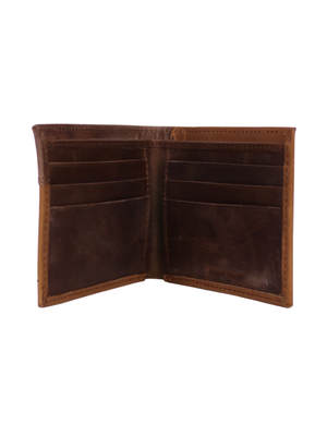 Tan Crazy Horse Bi-Fold Wallet