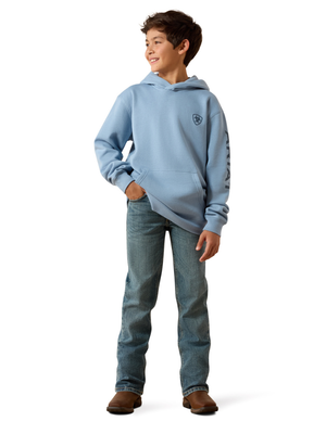 Chandail à capuchon Ariat Logo Light Denim - Garçon
