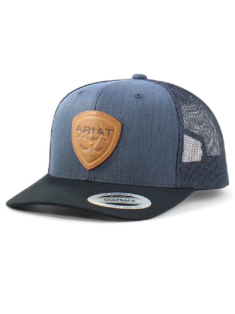 Casquette Patch Logo cuir Bleue