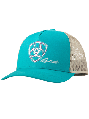 Casquette Shield Brodée Turquoise