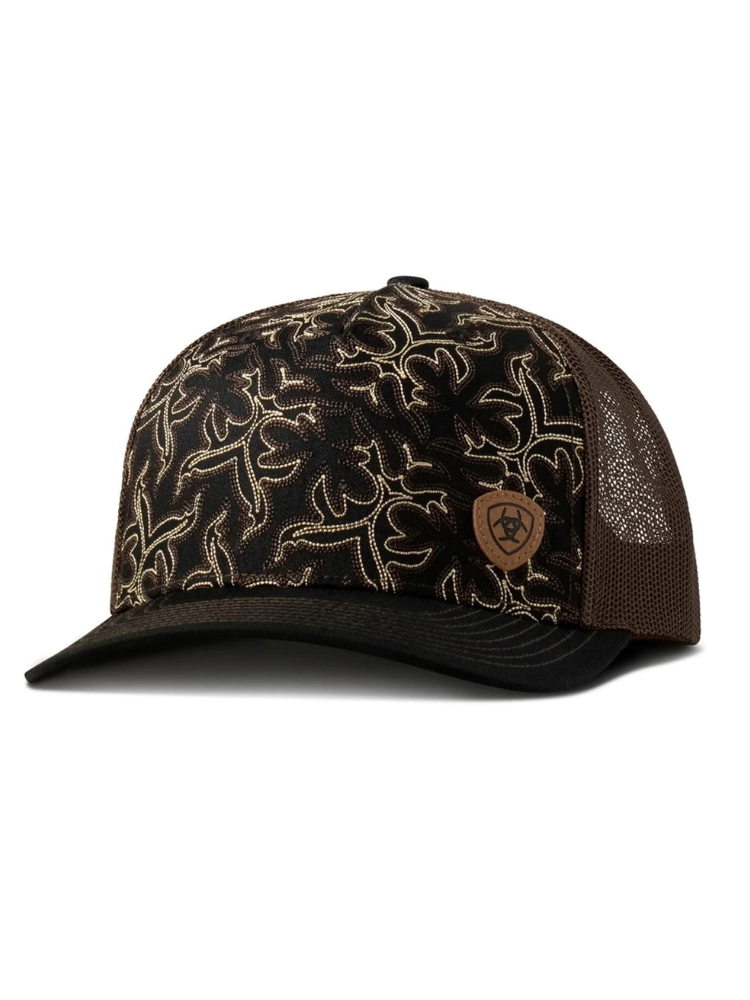 Casquette R112 Stitched Panels Black Brown - Adulte