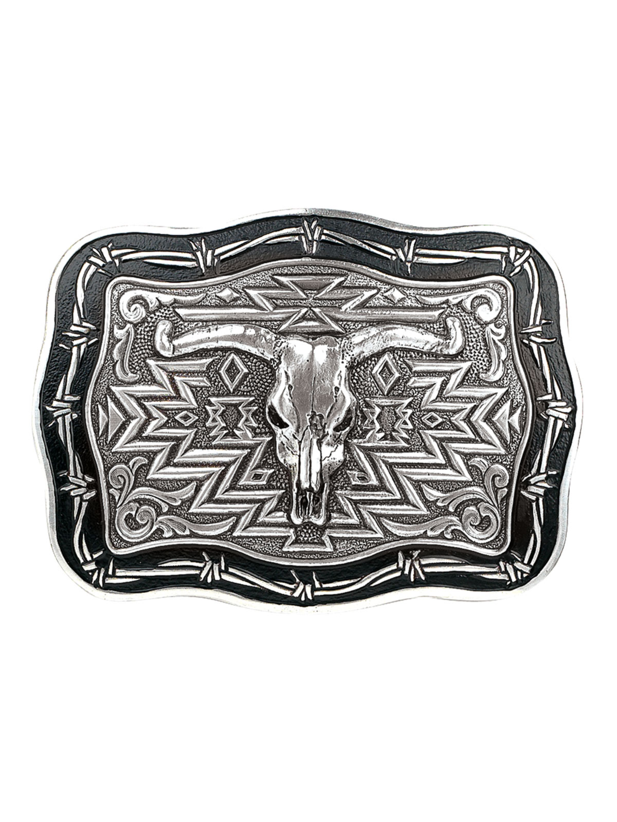 Boucle de ceinture vintage Crâne de vache
