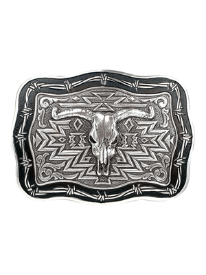 Boucle de ceinture vintage Crâne de vache