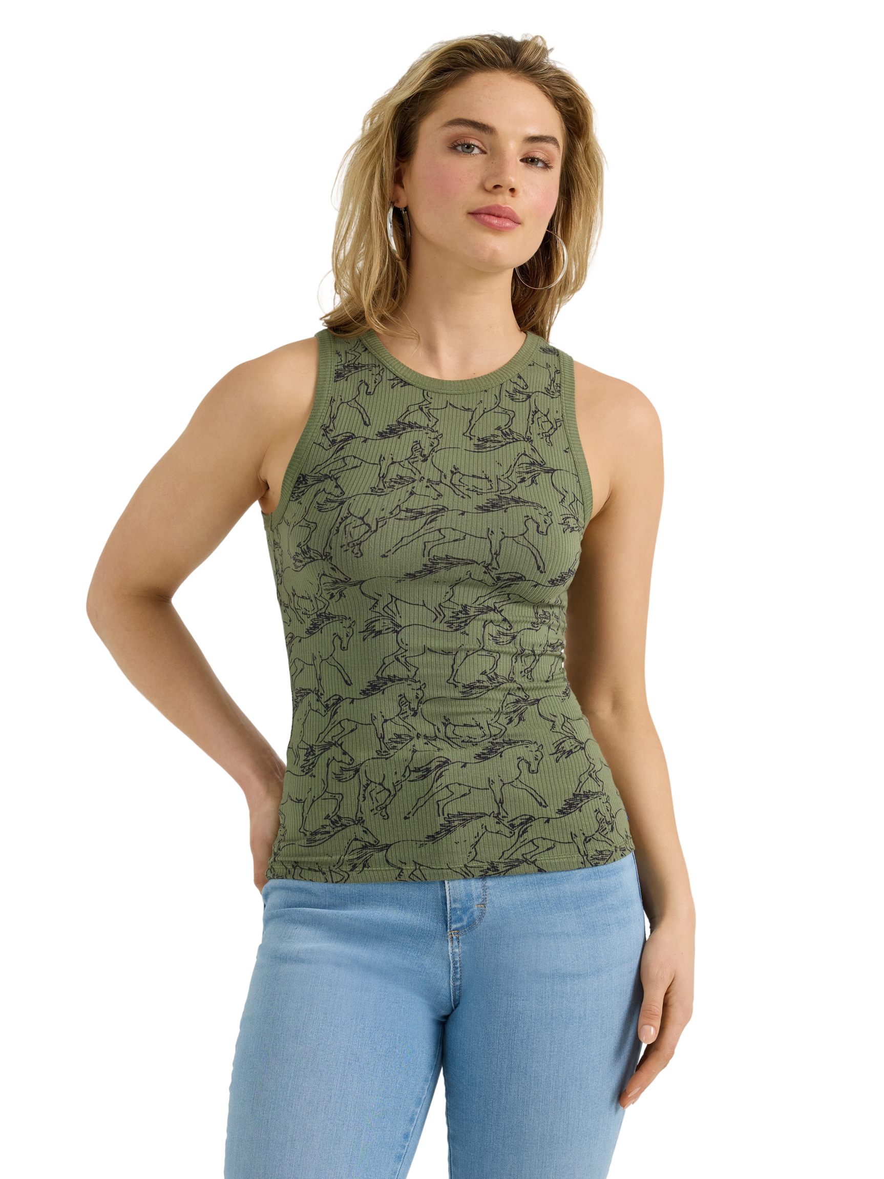 Camisole Olive Cheval - Femme