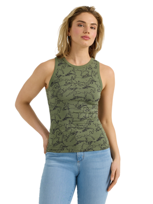 Camisole Olive Cheval - Femme