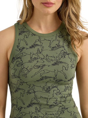 Camisole Olive Cheval - Femme