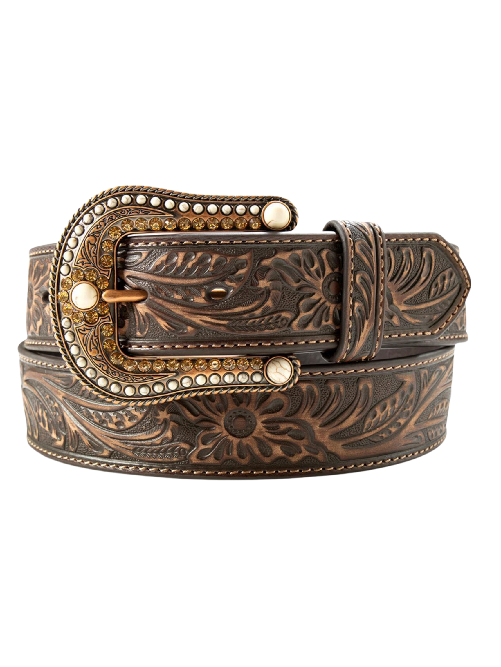 Ceinture Embossée Floral Marble - Femme