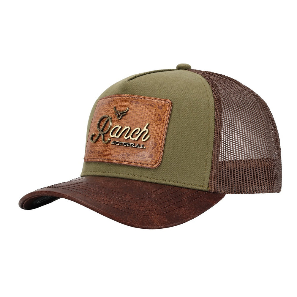 Ranch & Corral Leather Patch Cap - Adult