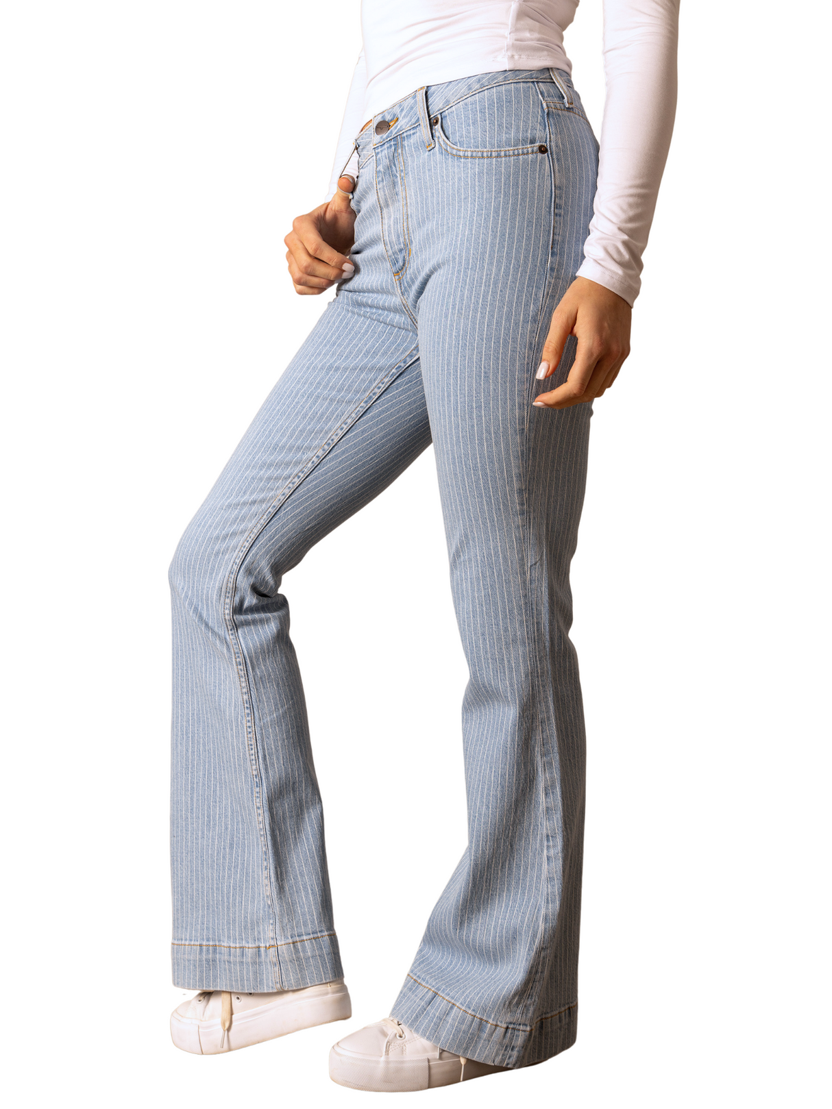 Western Crystal Stripe Trouser HR Jeans - Women's